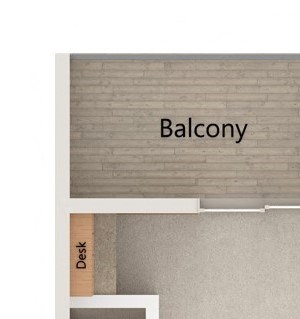 Robin Robin one bedroom one bathroom floorplan at Stone Creek Villas